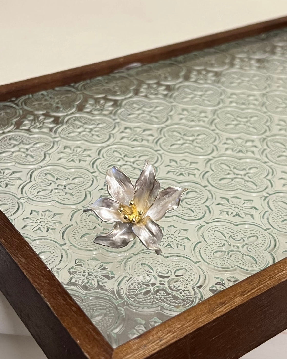 Enamel Lily Ring