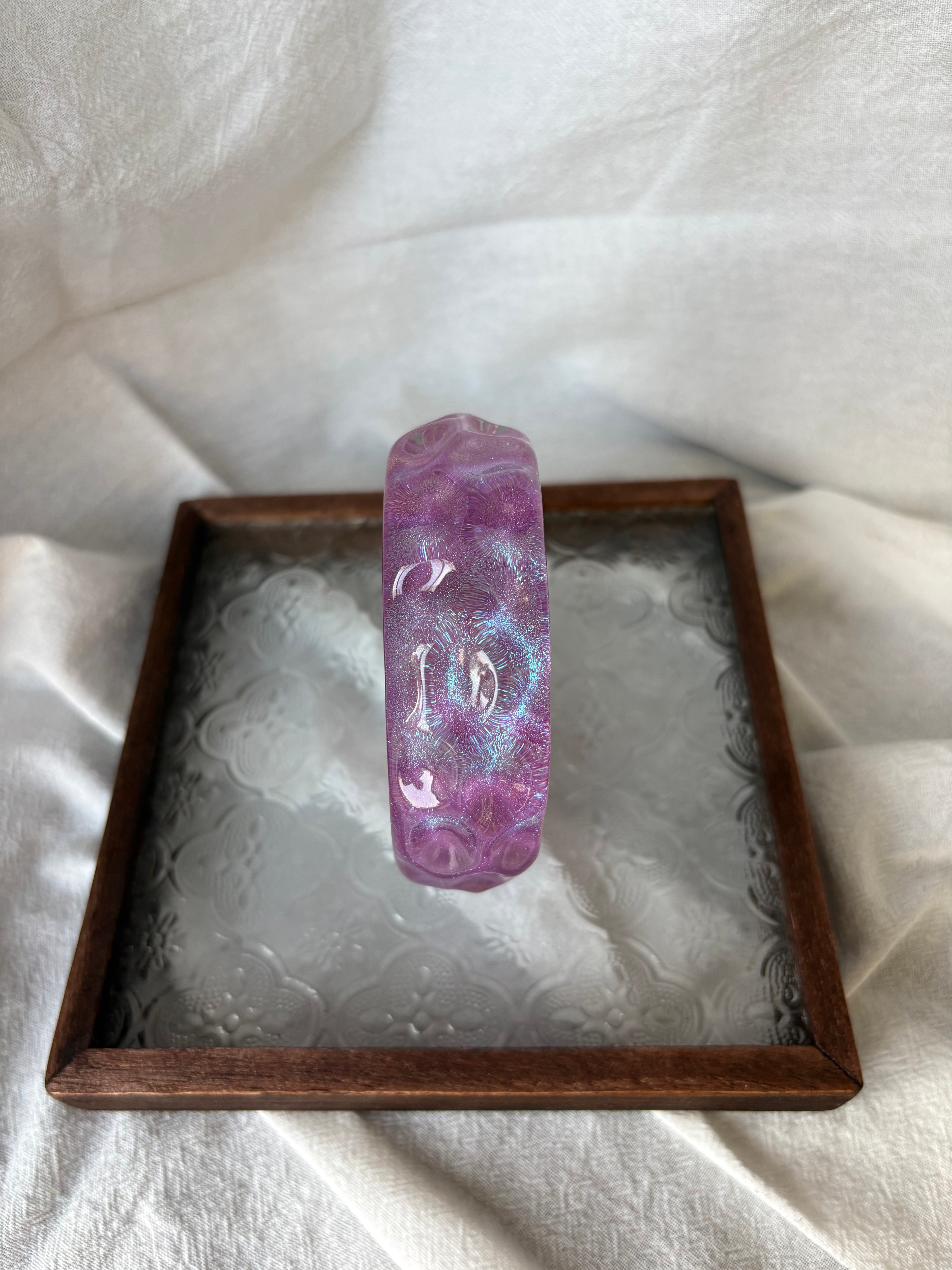 Purple Aurora Resin Bangle