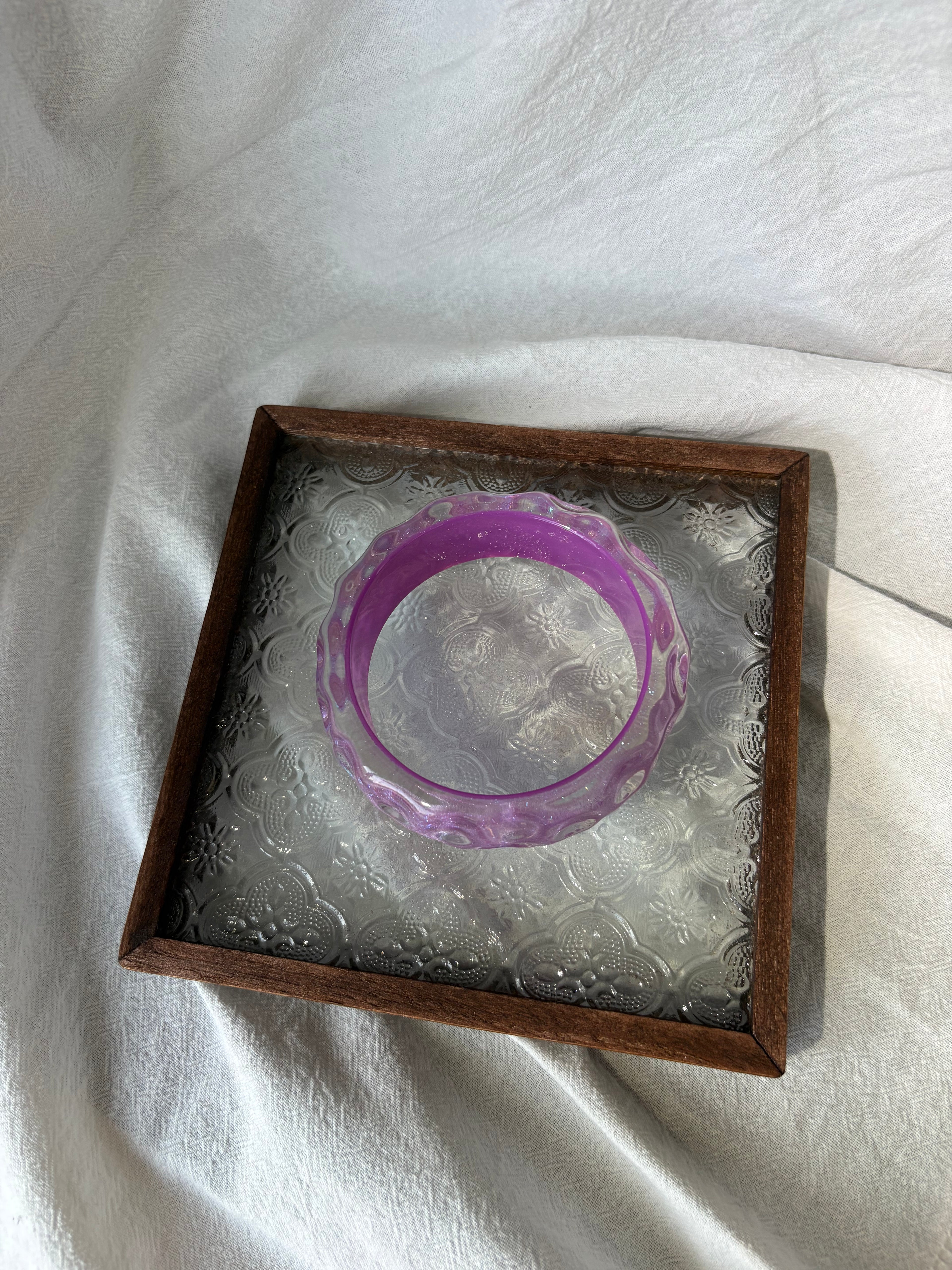 Purple Aurora Resin Bangle